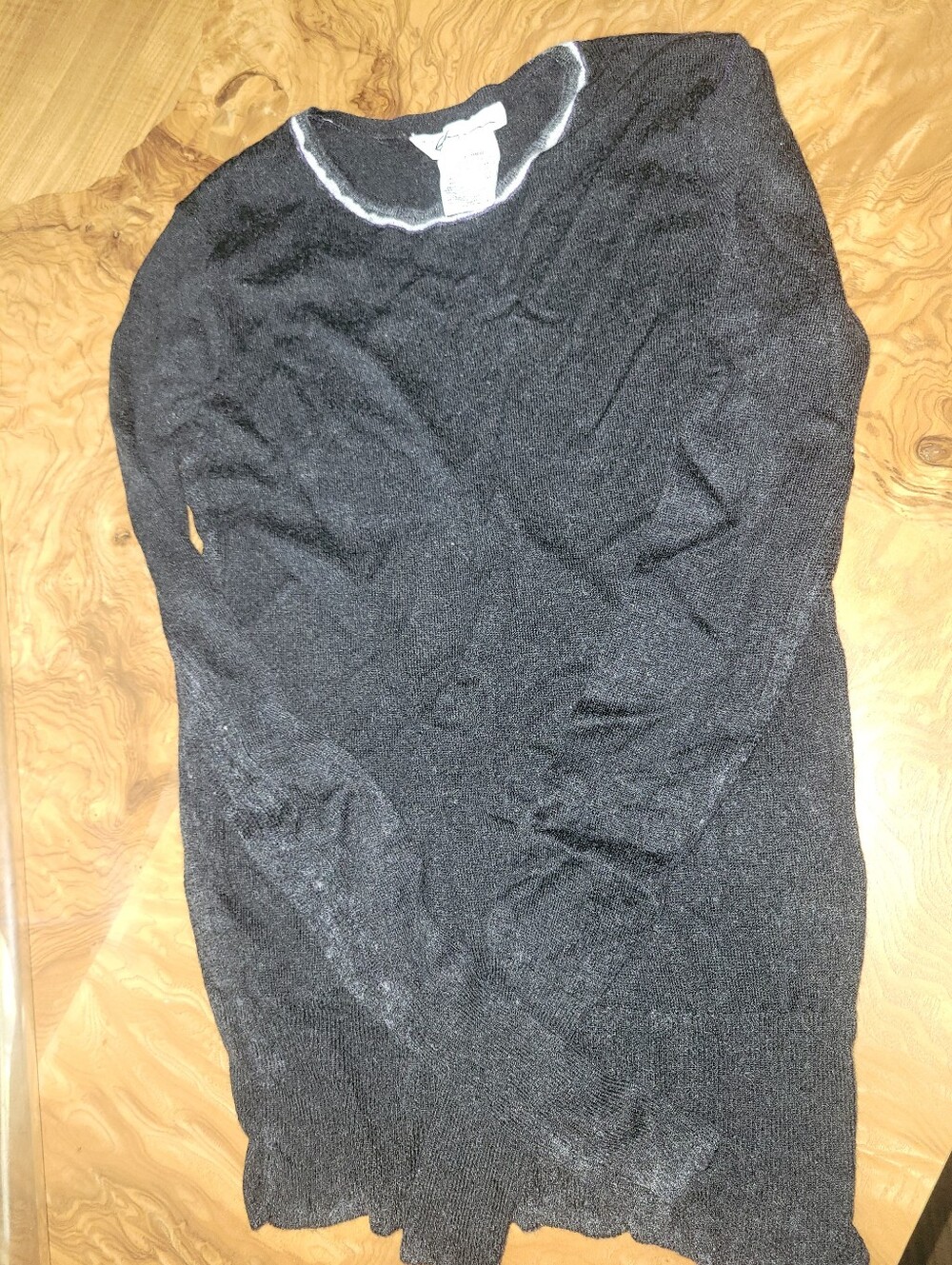 Paychi Guh Dark Gray Slim Fit Cashmere Sweater – Size Small